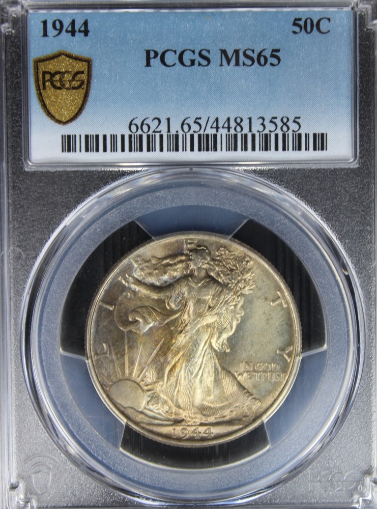 1944 MS65 Walking Liberty Half Dollar PCGS 44813585