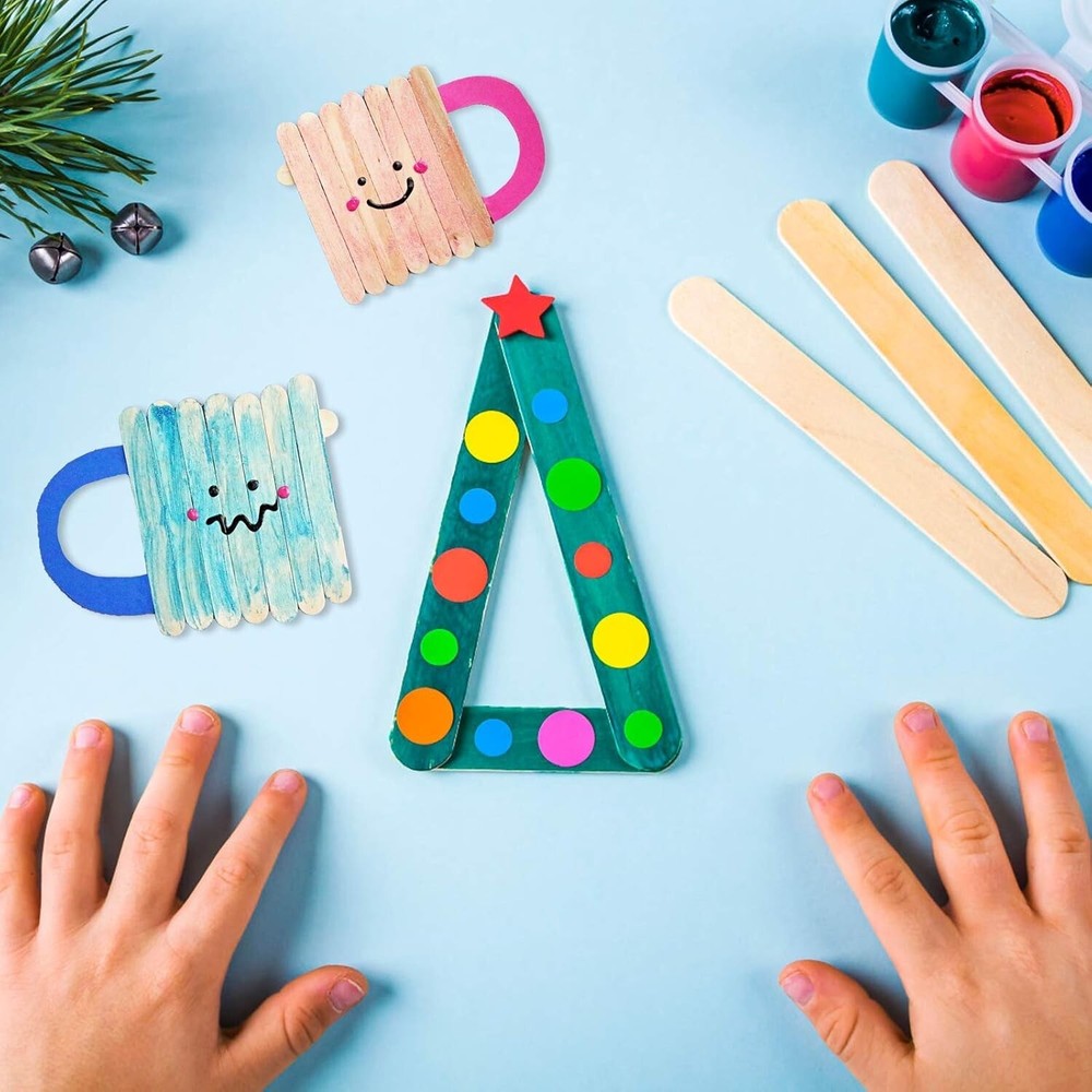 Creative Birch Wood Craft Sticks - 1000 Pack for Fun Learning and Projects