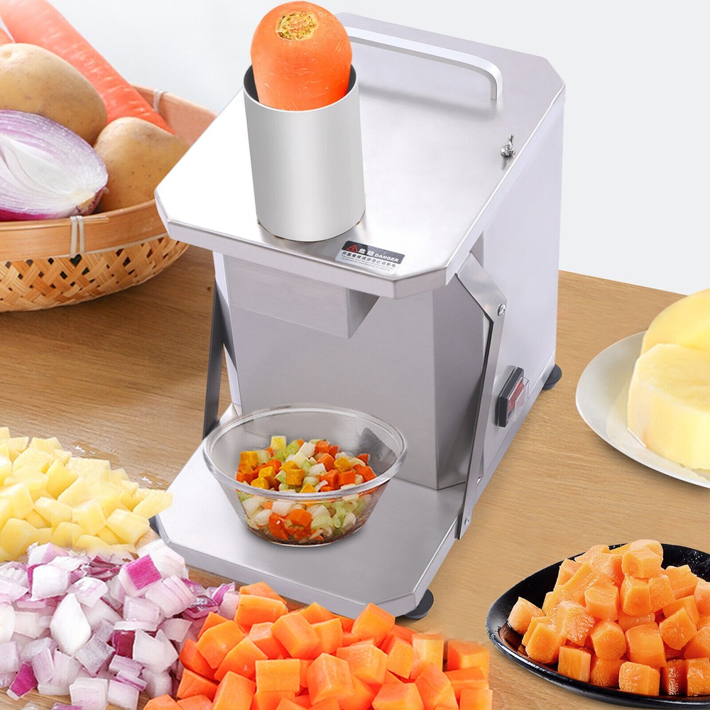 Commercial Electric Vegetable Dicer with Three Blade Sizes for Efficiency