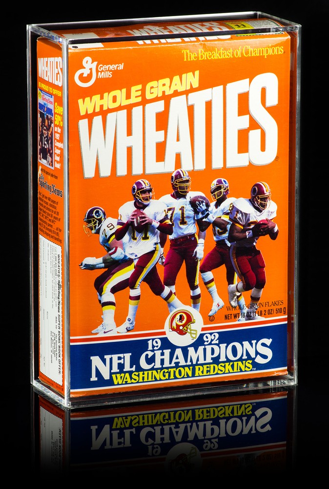 Wheaties Cereal Box Display Case with Black Back Wall Mount (A020)