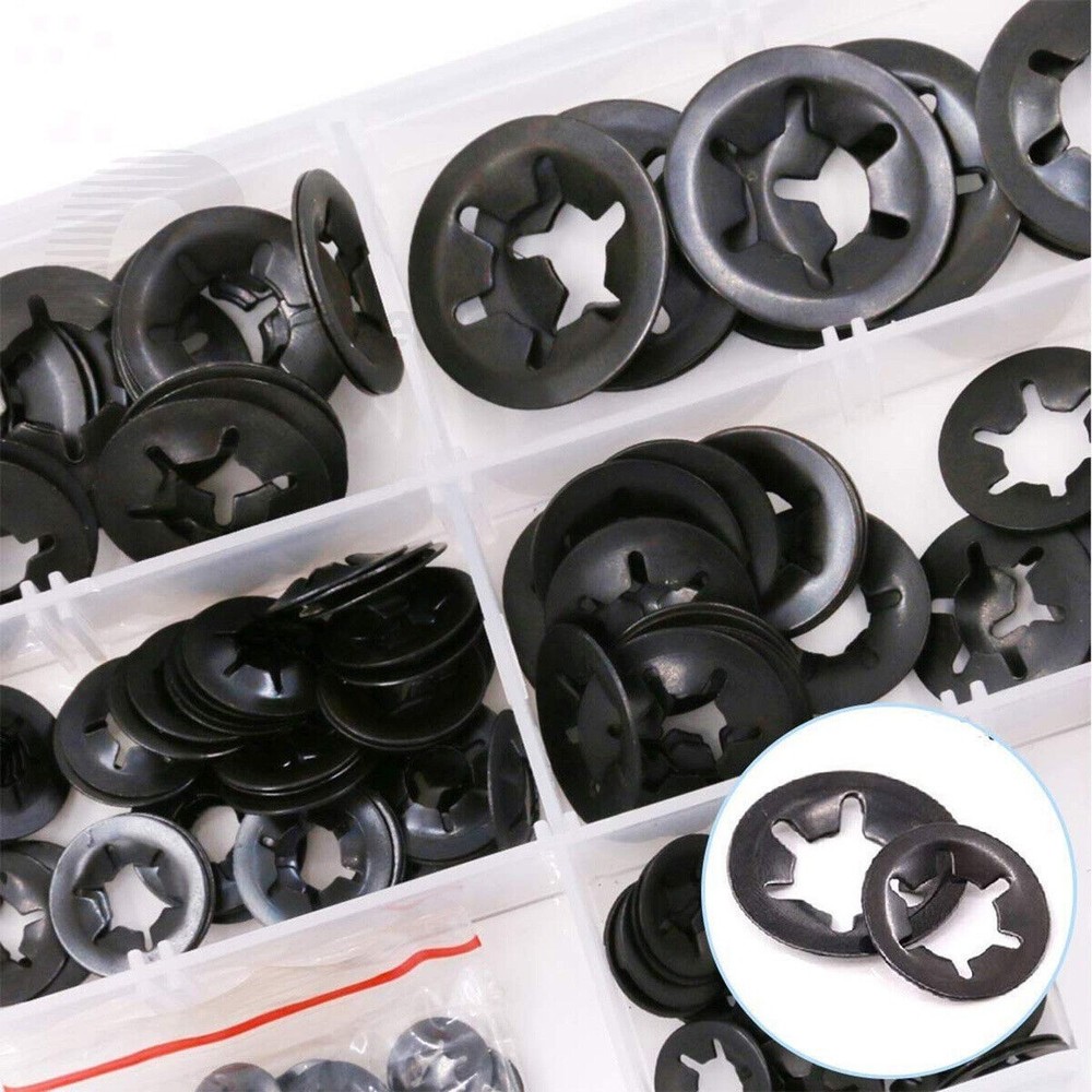 340x Clamp Washer Retaining Ring Lock Fastener Combination Kit Quick Lock Washer