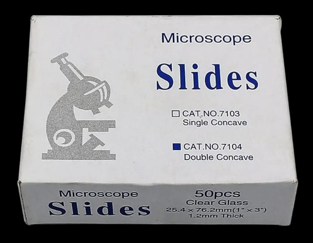 Sailing Boat Microscope Slides DOUBLE CONCAVE 50pcs 7104