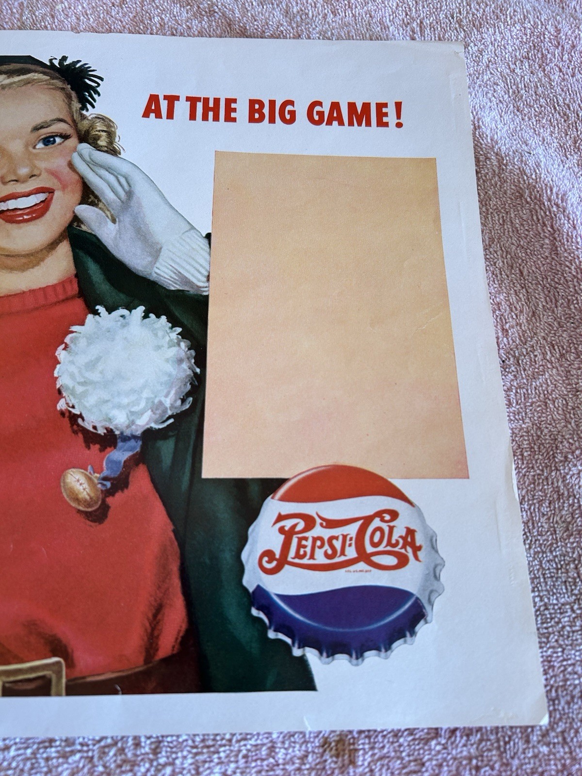 2 Original Pepsi -cola Paper Signs Both Double Dots Signs