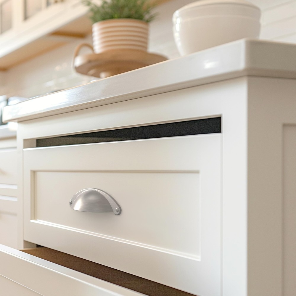 HESTIA HARDWARE 10 Pack | 2.5 Inch Drawer Pulls Satin Nickel Cabinet Pulls an...