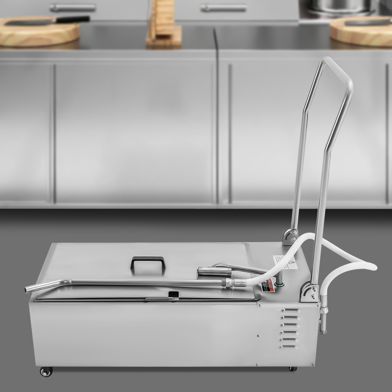 Fryer Oil Filter 55L Commercial Cooking Oil Filtration System Mobile Fryer Filte