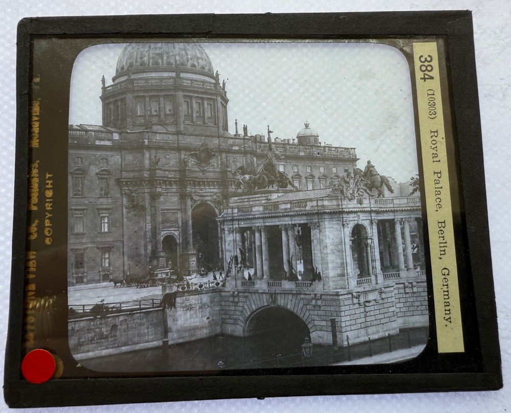 KEYSTONE MAGIC LANTERN SLIDE 384 ROYAL PALACE, BERLIN, GERMANY 1920s