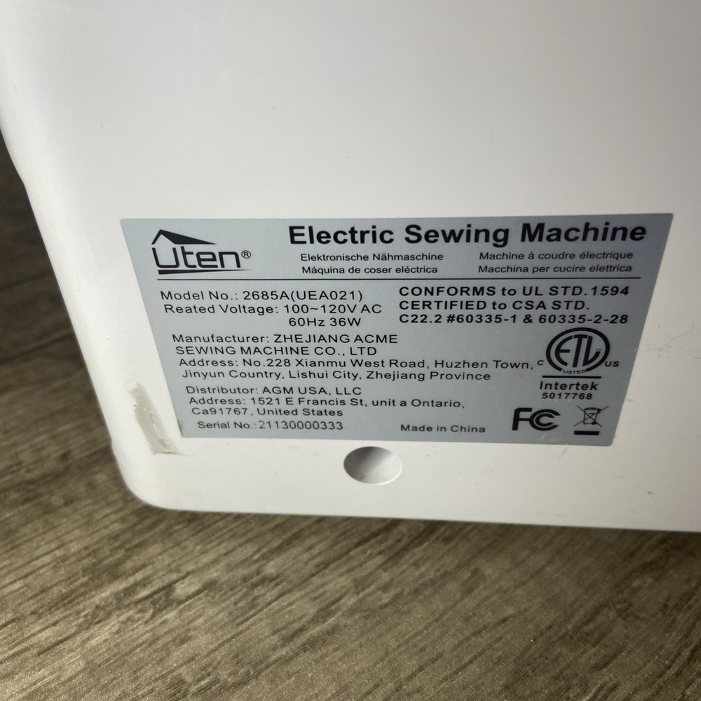 Computerized Portable Sewing Machine w/ 200 Stitches, 8 Buttonholes, Embroidery