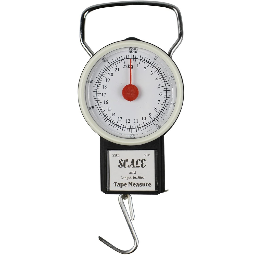 Mechanical Hanging Scale Multi-Purpose Portable Spring Dial Weight Scale with Ta