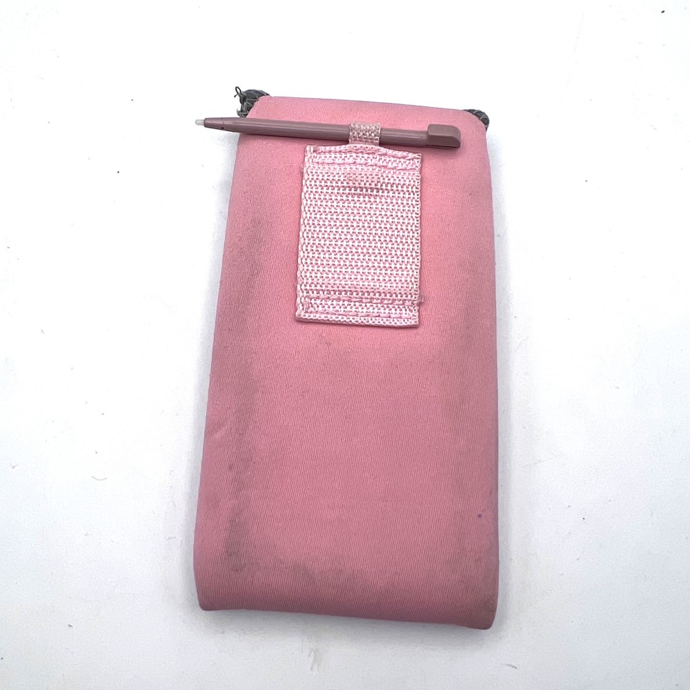 Pink/Grey Protective Pouch for Handheld Console w/ Stylus