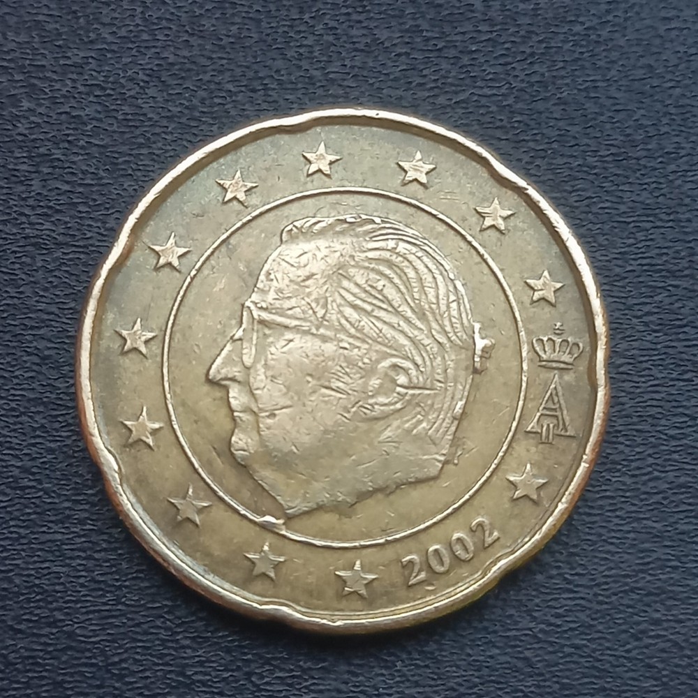 20 euro cent 2002 Belgium, Minting error