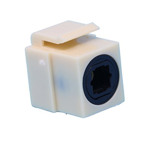 RiteAV Toslink Keystone Jack Coupler Female-Female Ivory