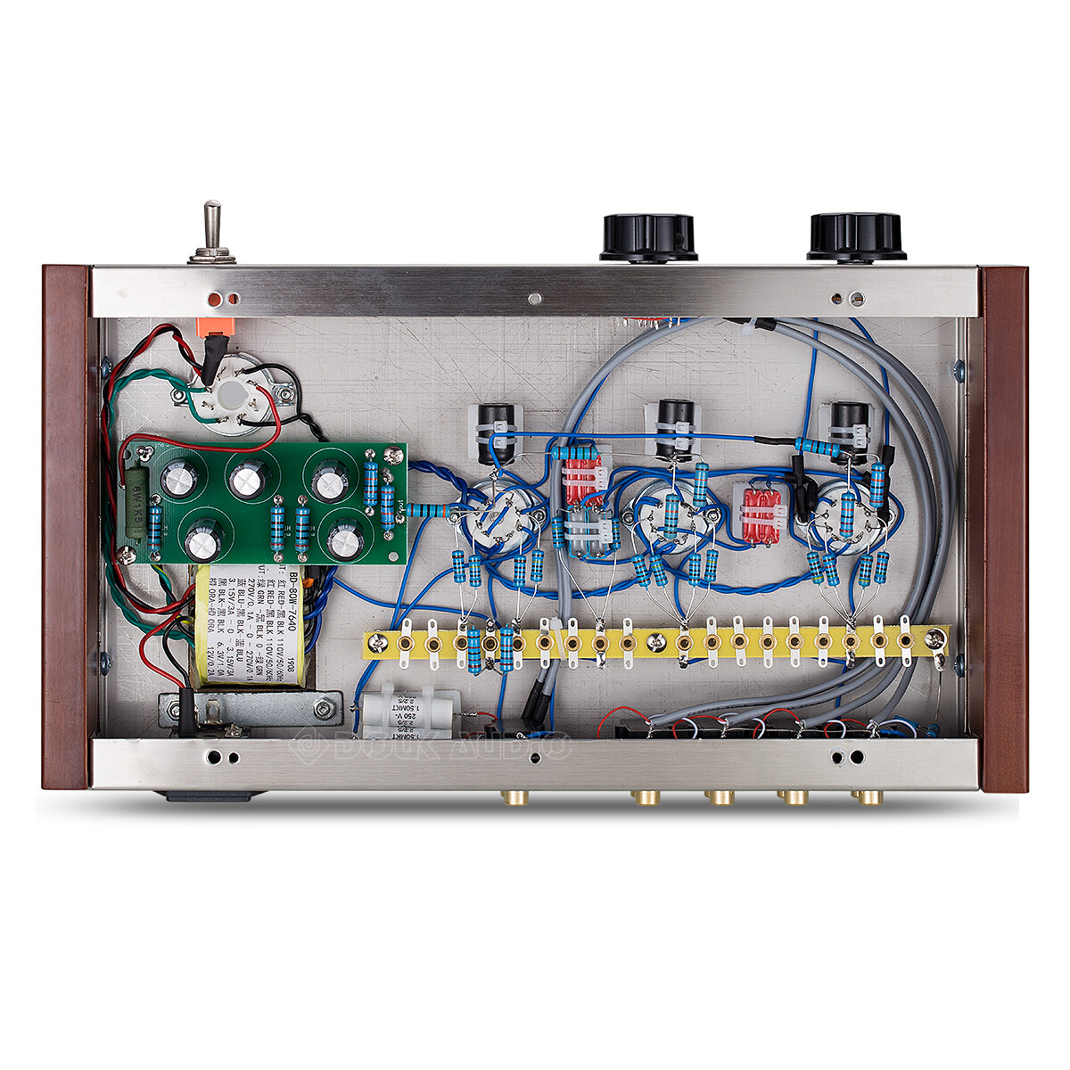 HiFi 12AX7 Vacuum Tube Preamp Home Desktop 2.0 Channel Stereo Audio Preamplifier