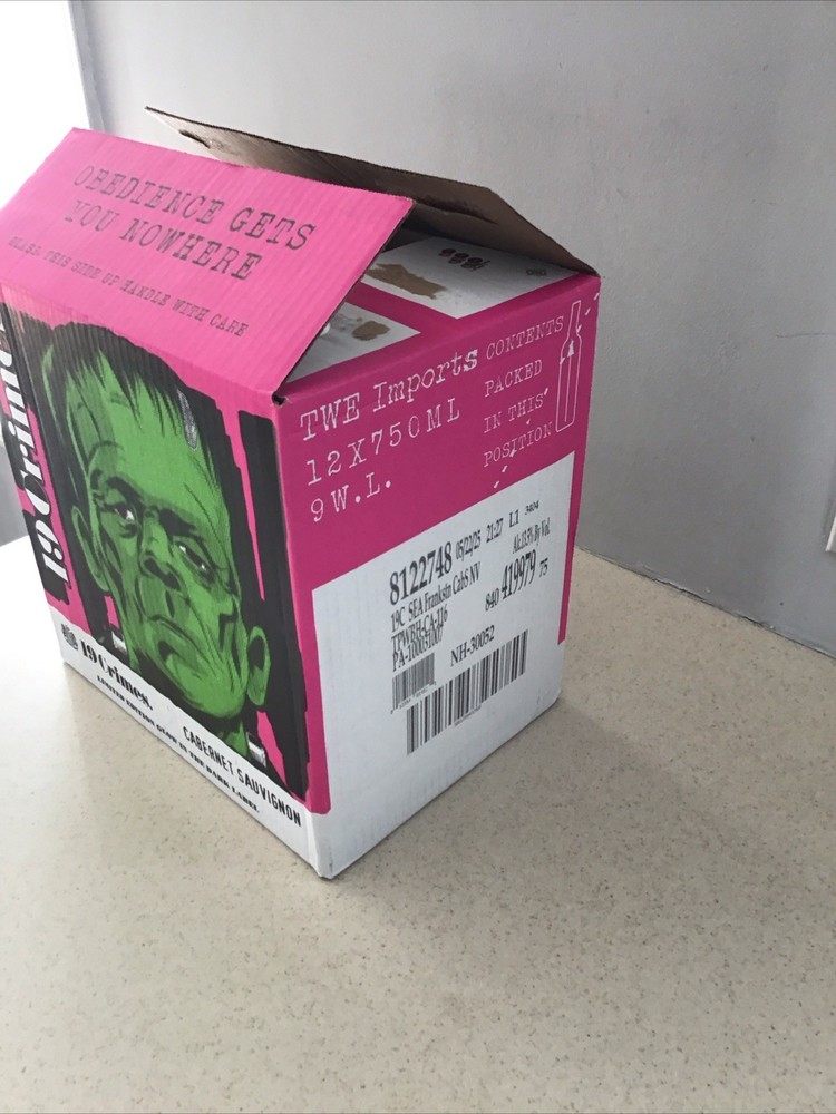 EMPTY 19 CRIMES FRANKENSTEIN Box Bride And Frankenstein Empty Bottles Glows