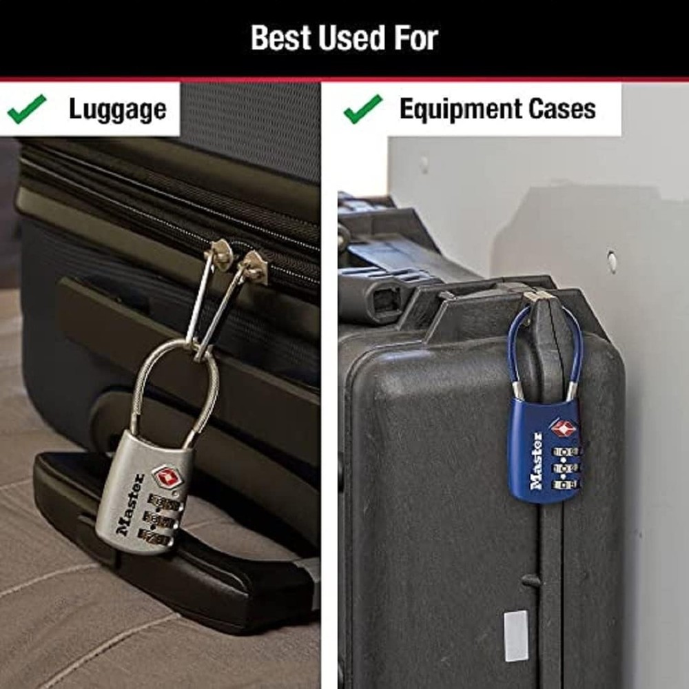 Durable Keyless TSA Combination Lock Set for Luggage - Assorted Colors, 2 Pack