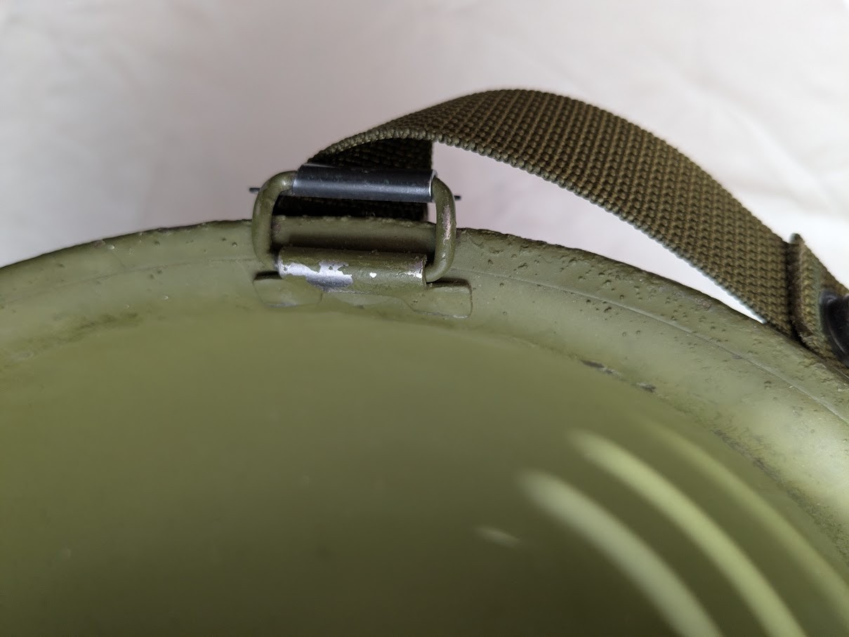 US Army original M1 helmet liner cover and chin strap