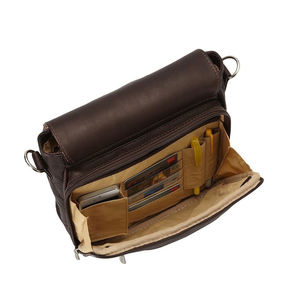 Double Loop Tablet Carry-All, Saddle, One Size