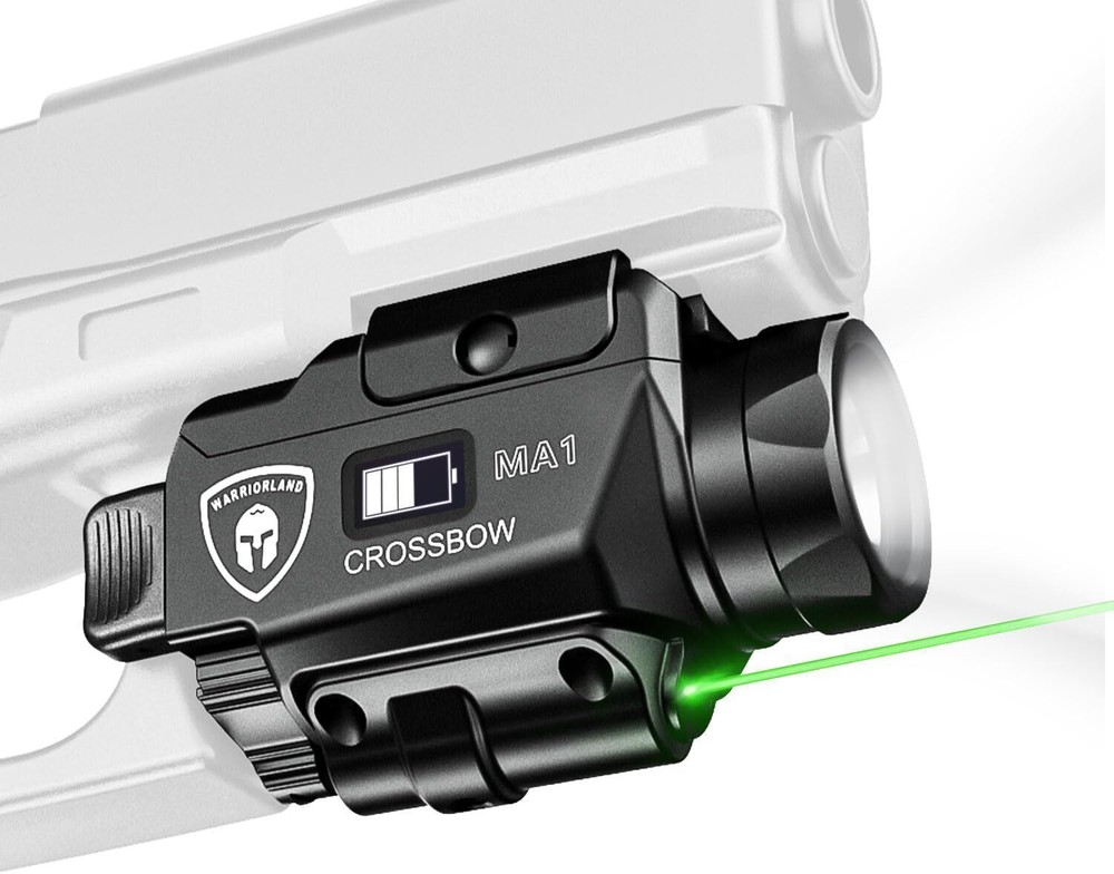 Universal Weaponlight,Green Laser & White LED Combo Tactical Light, Rechargeable