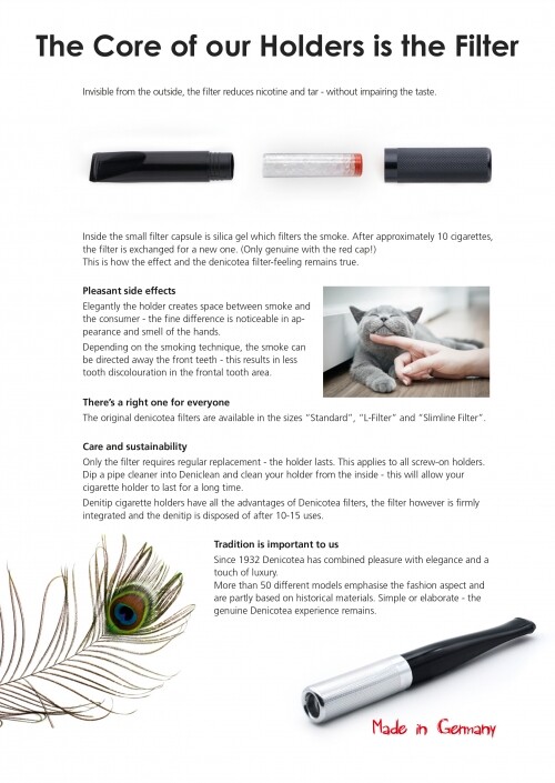 Denicotea Regular Crystal Filters for Cigarette Holders - 50pc per box 10106