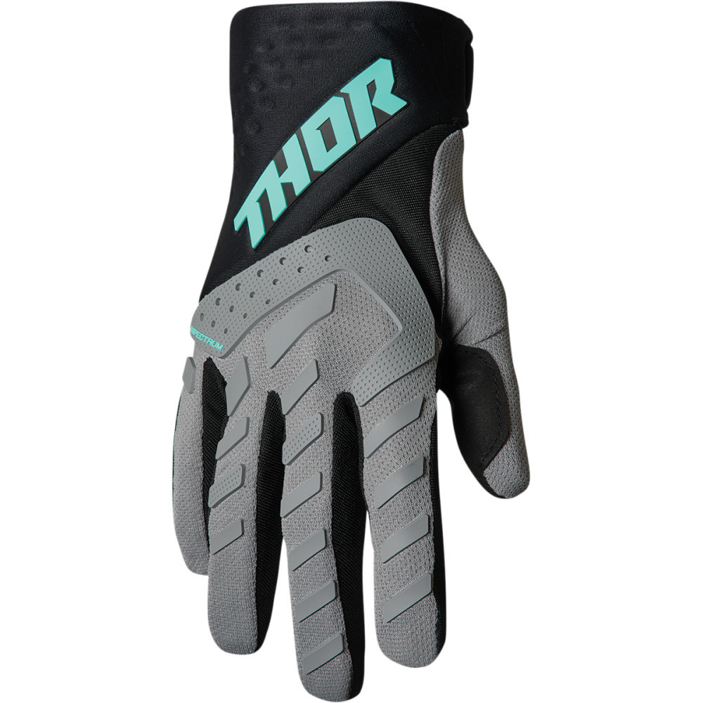 Thor Spectrum Gloves - Gray/Black/Mint | Medium