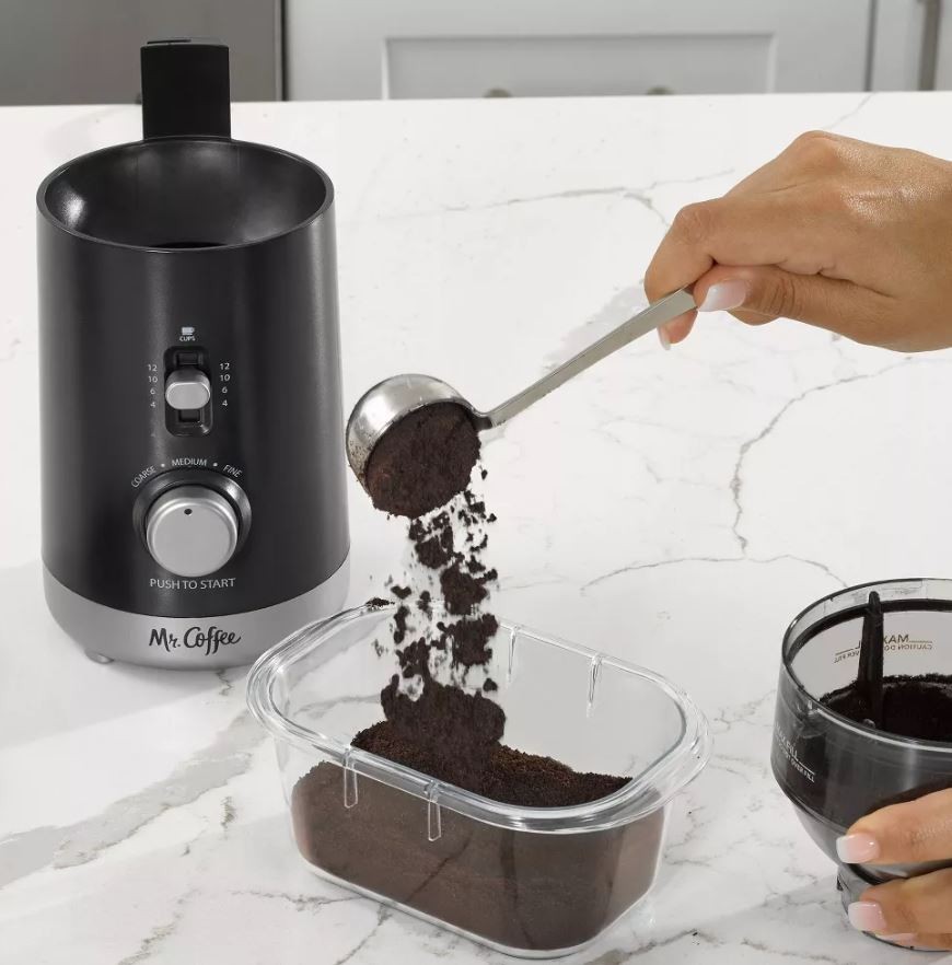 Mr. Coffee 12-Cup Automatic Blade Mill Grinder - Black