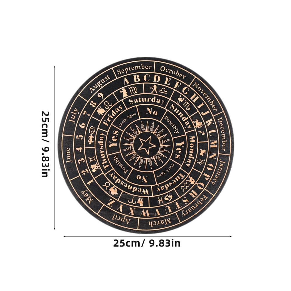 Star Pendulum Board, Large Wooden Dowsing Divination Board, Metaphysical Message