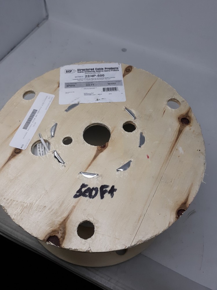 Structured Cable Products 22/4P-500 4C/22 AWG Stranded Plenum Security Alarm Ca