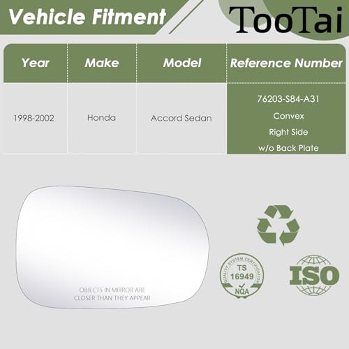 Passenger Side Replacement Mirror Glass - Compatible with Passenger Right Side