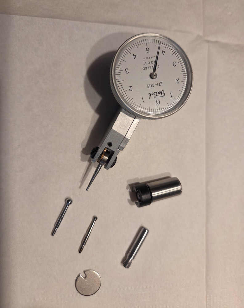 Teclock LTI-355 .0001 Dial Test Indicator with Accessories and Case