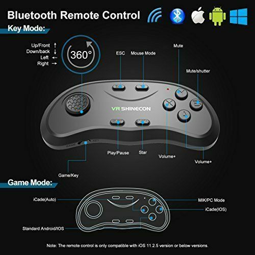 Pansonite Vr Headset with Remote Controller, 3d Glasses Virtual Reality Headset