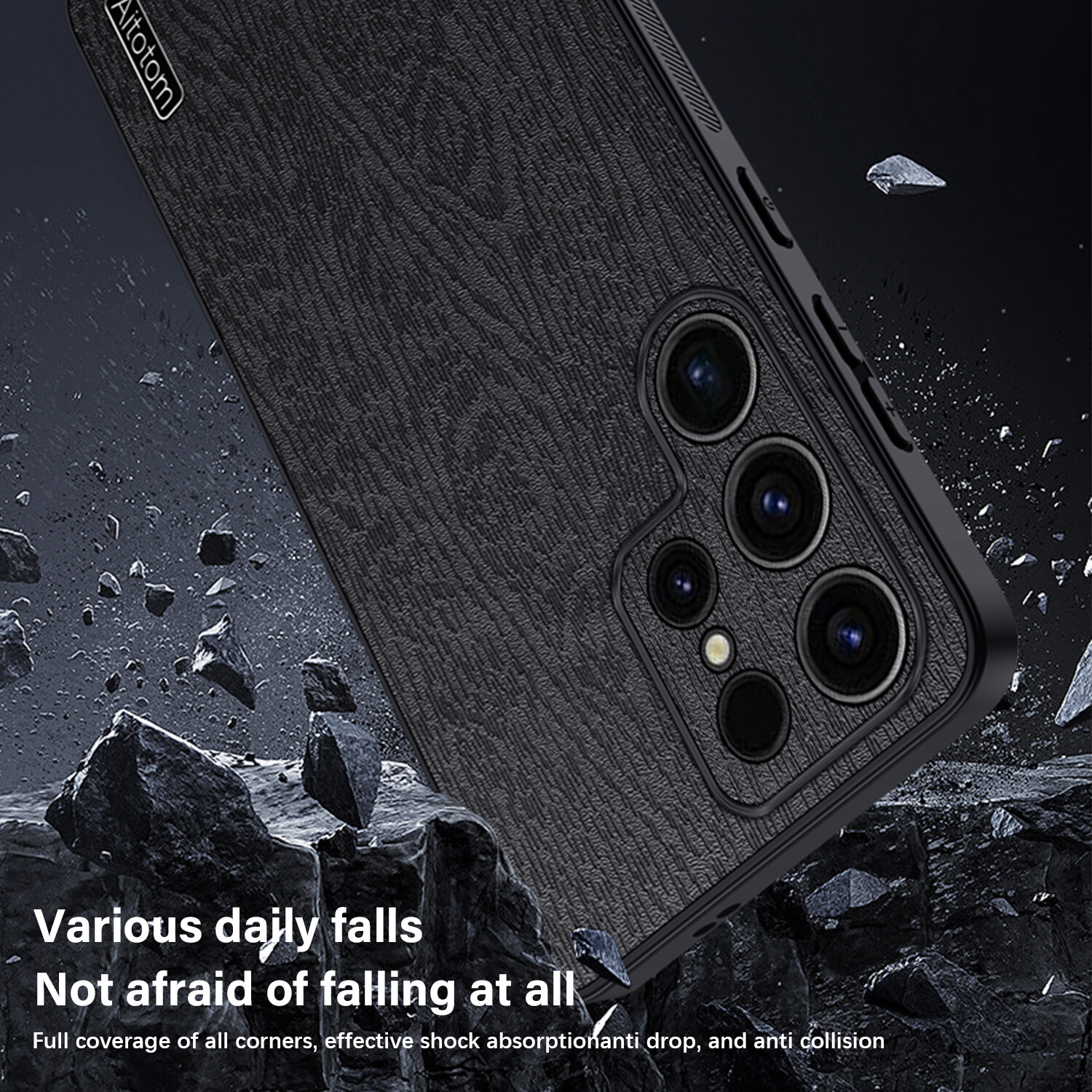 Leather Case For Samsung Galaxy Note 20 S21 S22 S23 FE Shockproof Back Cover