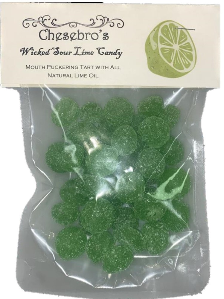 Wicker Sour Lime Hard Candy Drops 4.5 Ounces