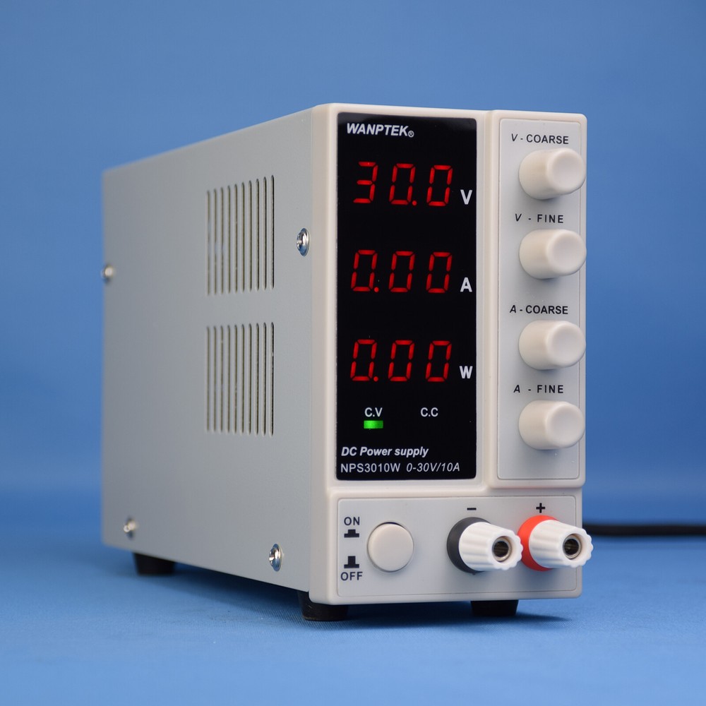 300W 0-10A Lab DC Power Supply Digital Variable Regulated Benchtop Power Source
