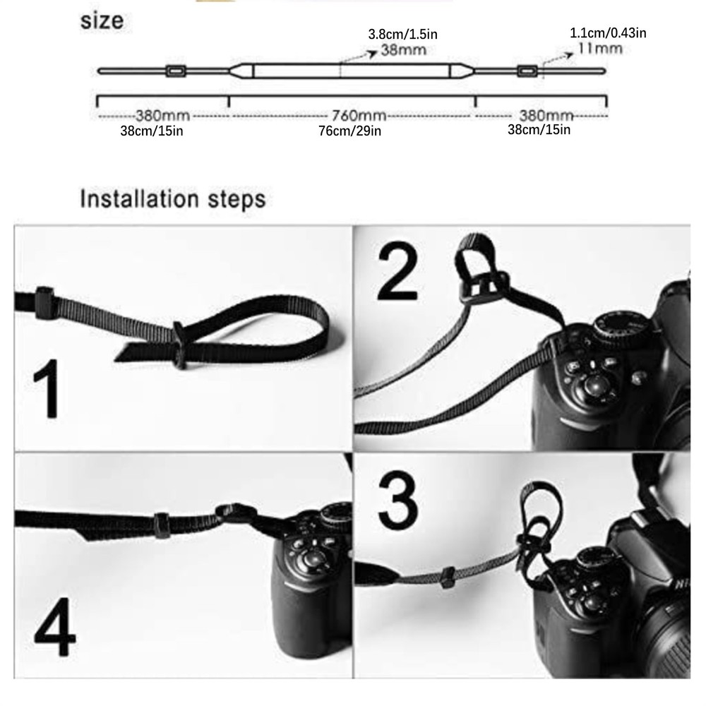Grey DSLR Camera Strap Adjustable Shoulder Neck Strap For Nikon For Sony Camera;