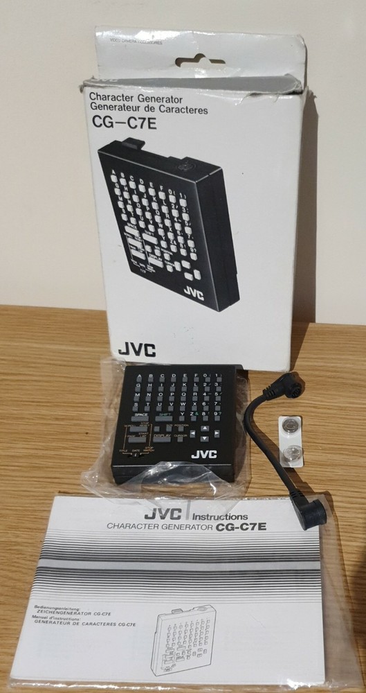 JVC Character Generator CG-C7E Compact Video Camera Accessory
