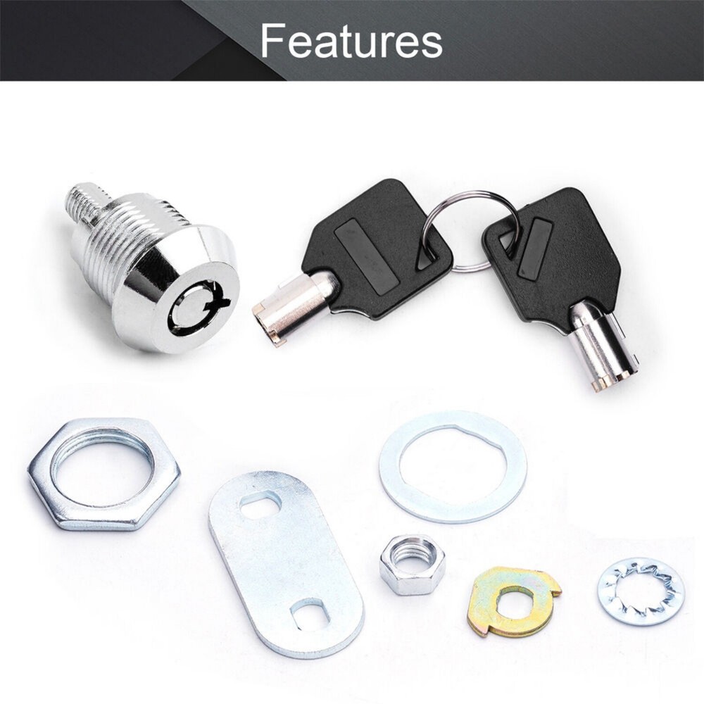 Tubular Cam Lock Keyed Diffirent Camper Drawer Toolbox Removable 2 keys