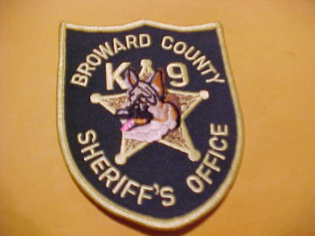 BROWARD COUNTY FLORIDA K-9 POLICE PATCH SHOULDER SIZE UNUSED