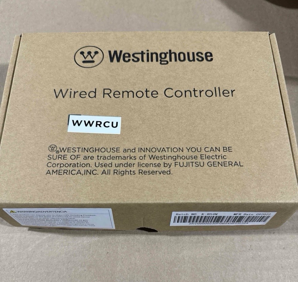 Westinghouse WWRCU Wired Remote Controller For 23 SEER Single & Multi-Zone
