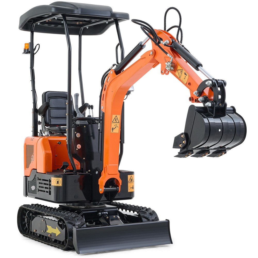 Upgrade 13.5hp Mini Excavator 1 Ton Mini Digger Tracked Crawler B&S EPA Engine