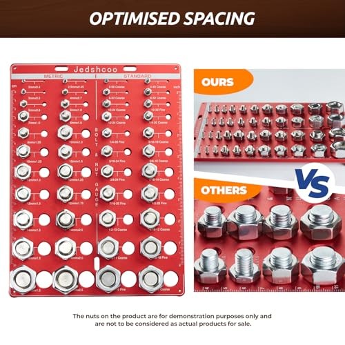 Thread Checker with Optimised Spacing, 44 Nut and Bolt Thread Checker, Bolt