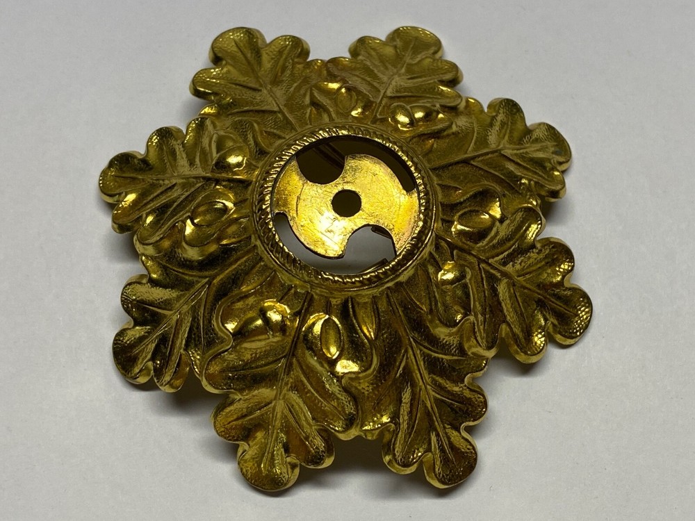 M1881, HELMET SPIKE AND OAK LEAF BASE, PRIVATE PURCHASE, INTERLOCKING SET