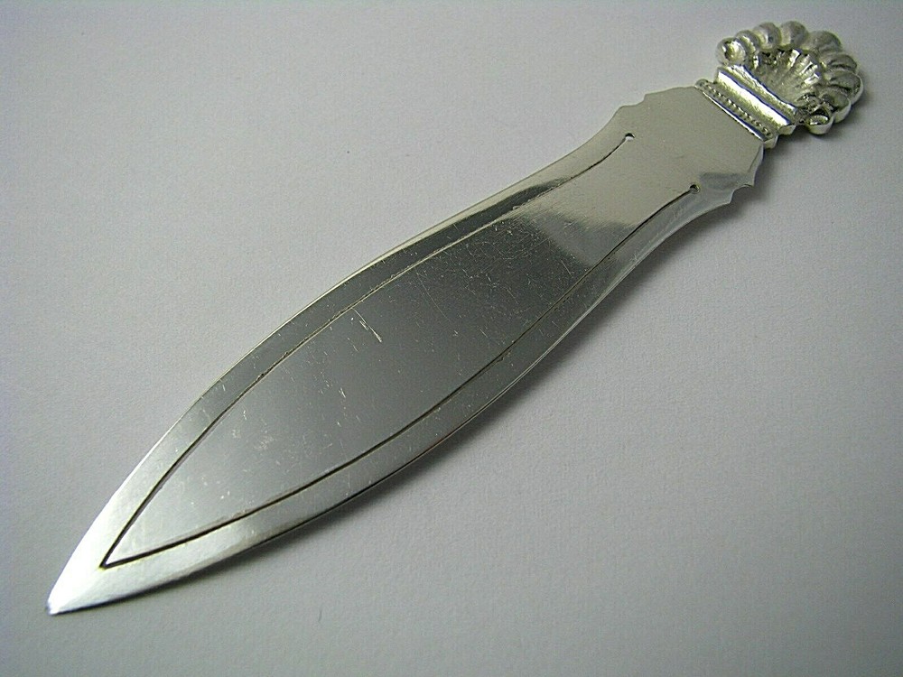 SOLID SILVER BOOKMARK CLIP PAGE MARK 800 Silver ca1960s Excel Cond Rare