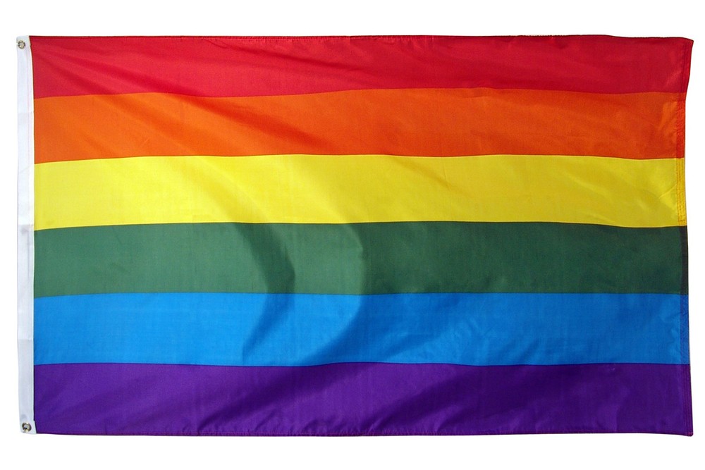 "Rainbow" Polyester Double Sided High Quality 3 ft x 5 ft Flag