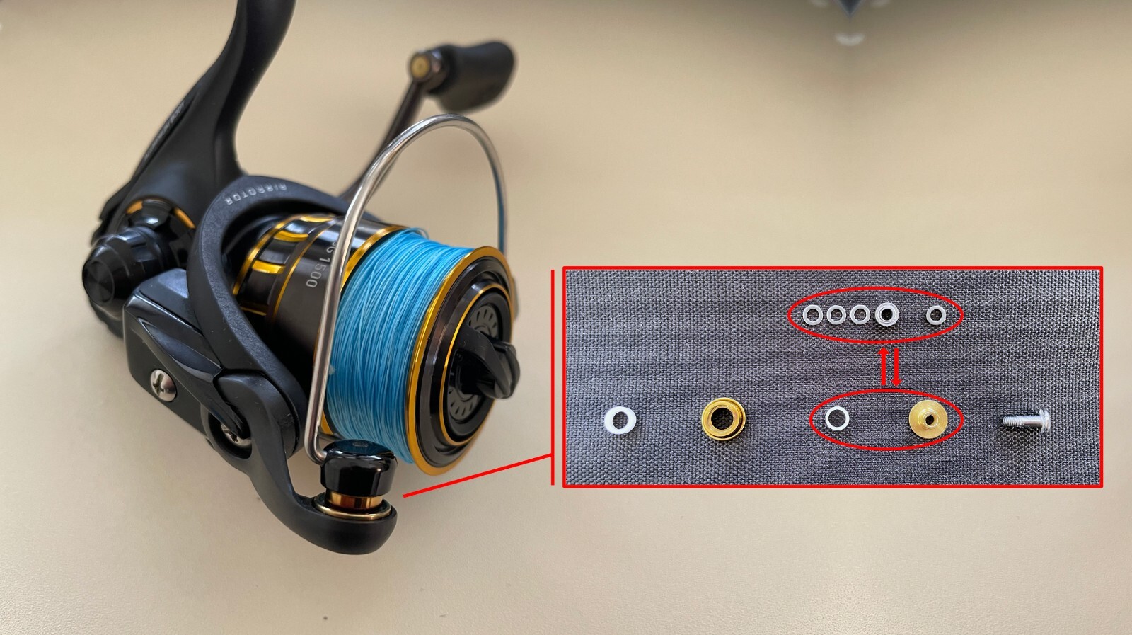 DAIWA black gold BG1500/2000/2500/3000/3500/4000 line roller bearing UPGRADE kit