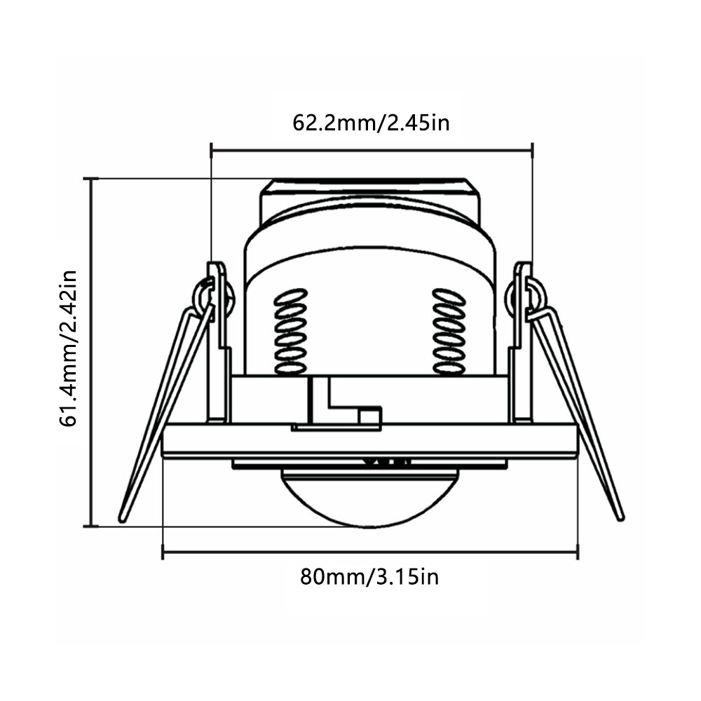 AC220-240V PIR Motion Sensor Detection Embedded Rotary Sensor 360° Motion Sensor