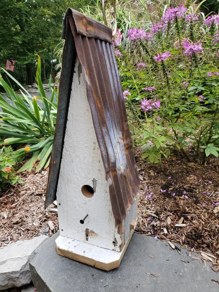 Rustic Extra Large Shanty Birdhouse Made of Reclaimed Wood |Amish Handmade