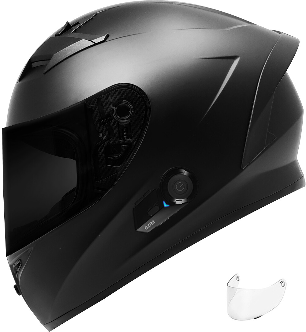 NEW GDM VENOM SUPERSONIC Bluetooth Motorcycle Helmet Matte Black S M L XL XXL