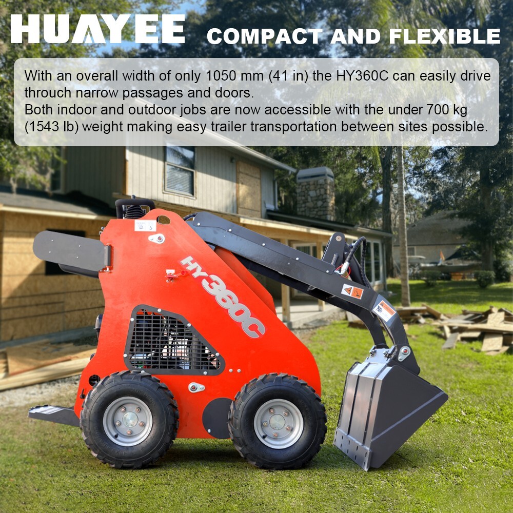 HUAYEE FREE SHIPPING New Mini Skid Steer Loader 13.5hp B&S Gas EPA Engine