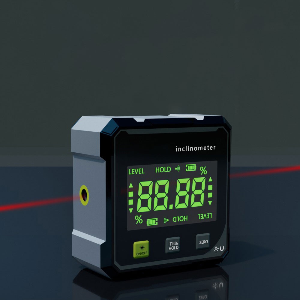 Digital Angle Finder with Electronic Laser 4-Side Magnetic Angle Gauge US
