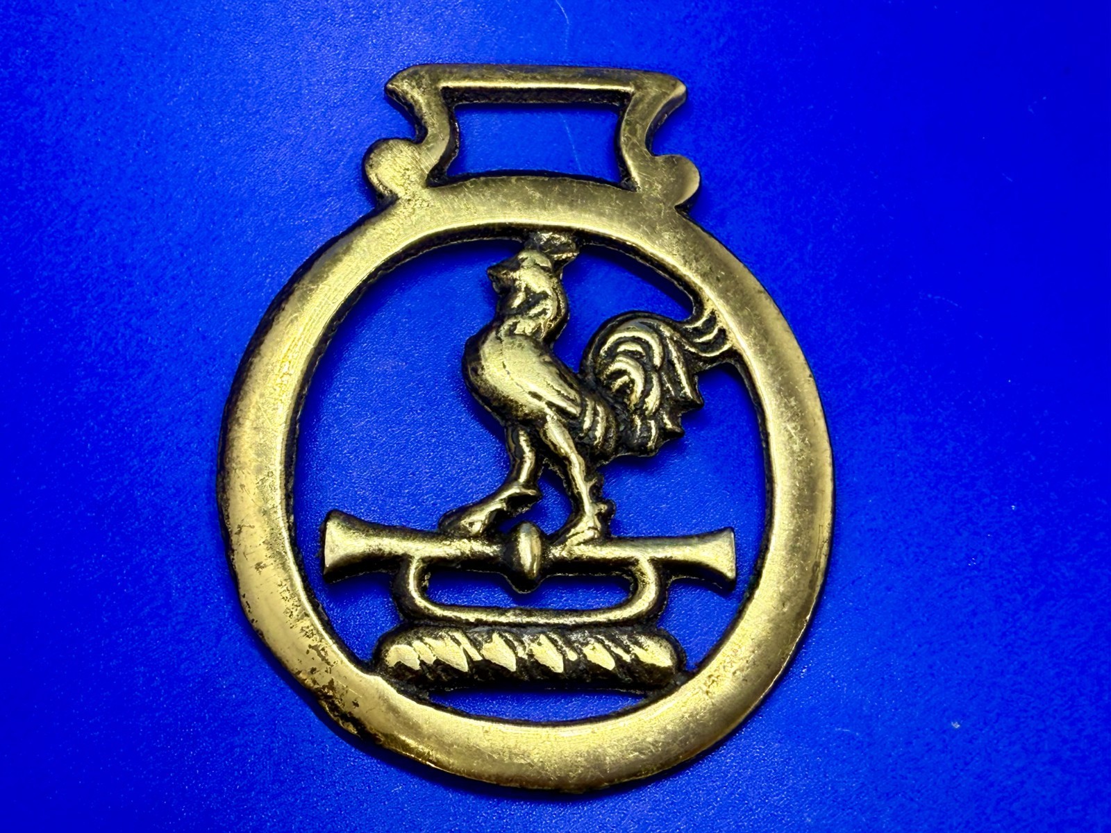 Rooster Cockerel Trumpet Openwork Bridle Harness Horse Saddle Medallion