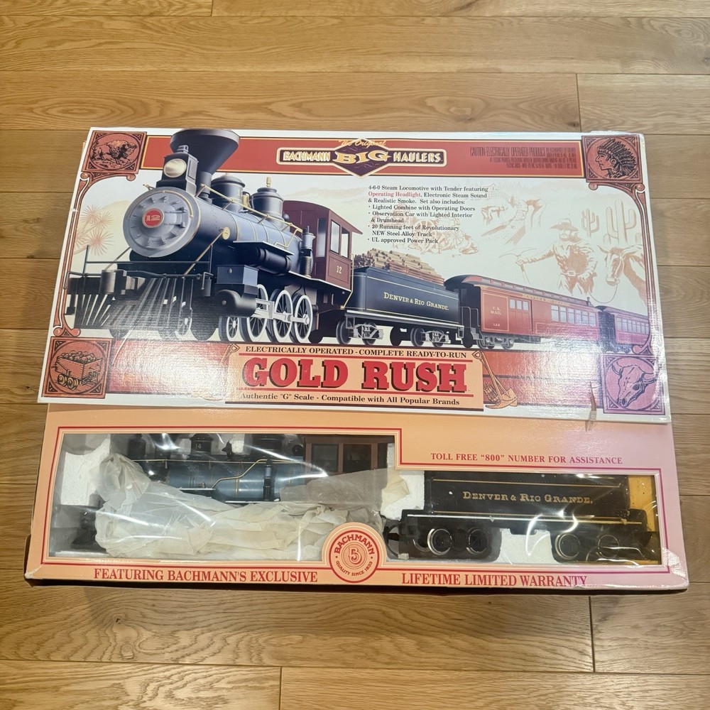 Bachmann G Scale Denver Gold Rush *missing track Not Working* Train Set